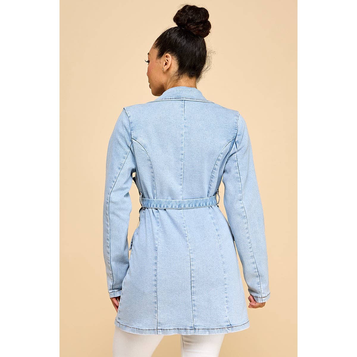 PATCH PERFECT LONG DENIM JACKET