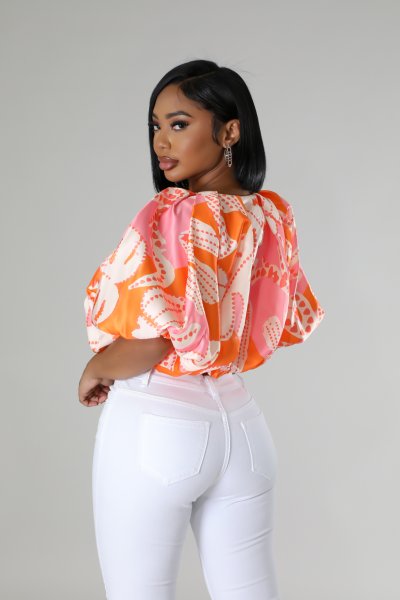 Citrus Burst Zipper Shirt