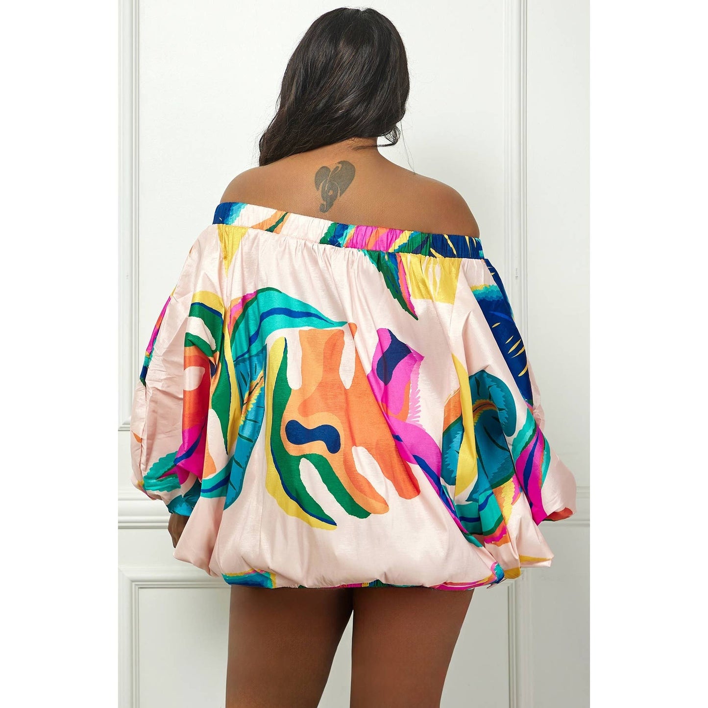 Off Shoulder Bubble Mini Dress/Top