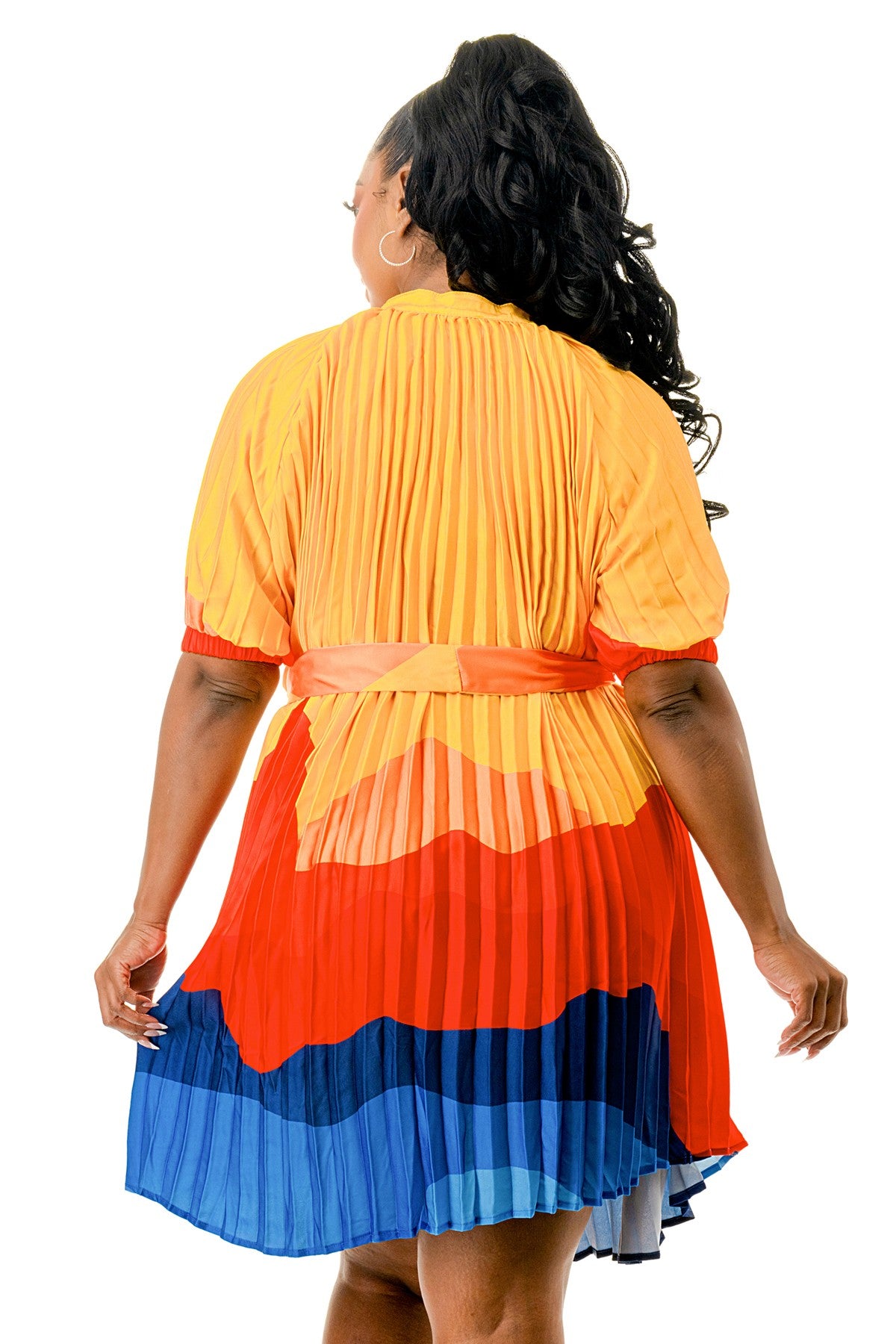 Button Down Pleated Dress