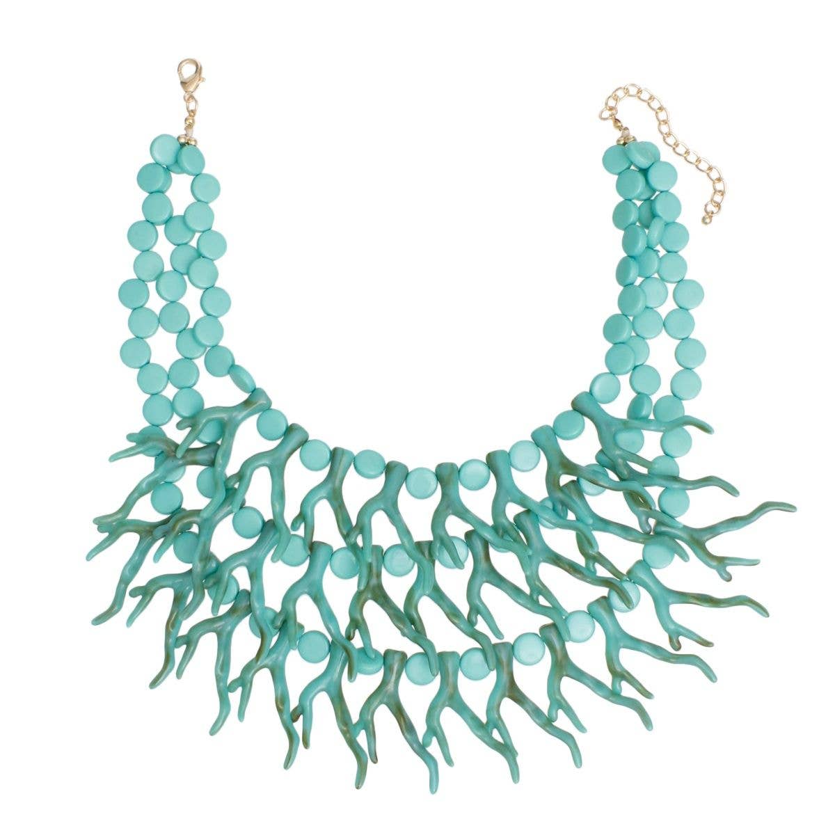 Turquoise Coral Coastal Chic Necklace Women
