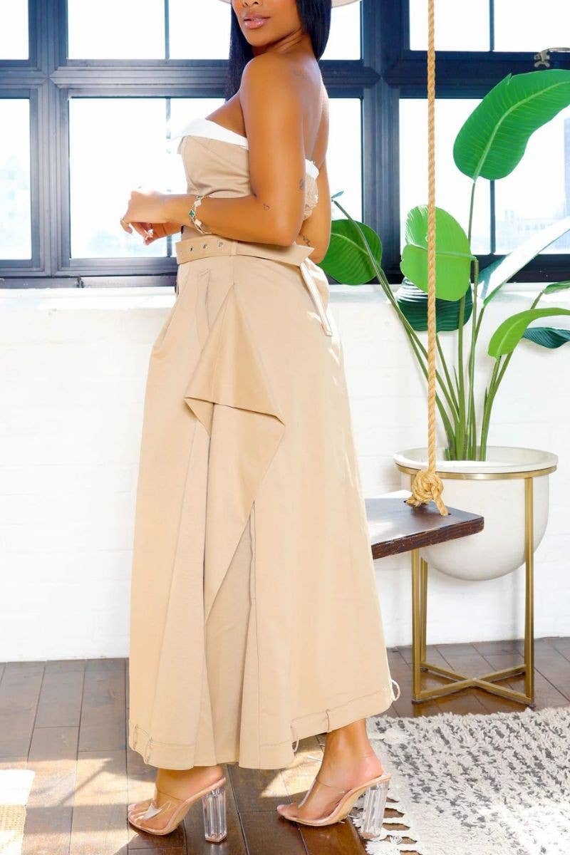 Chic Trench Maxi Dress