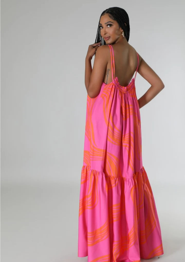 Sherbet Swirl Maxi Dress