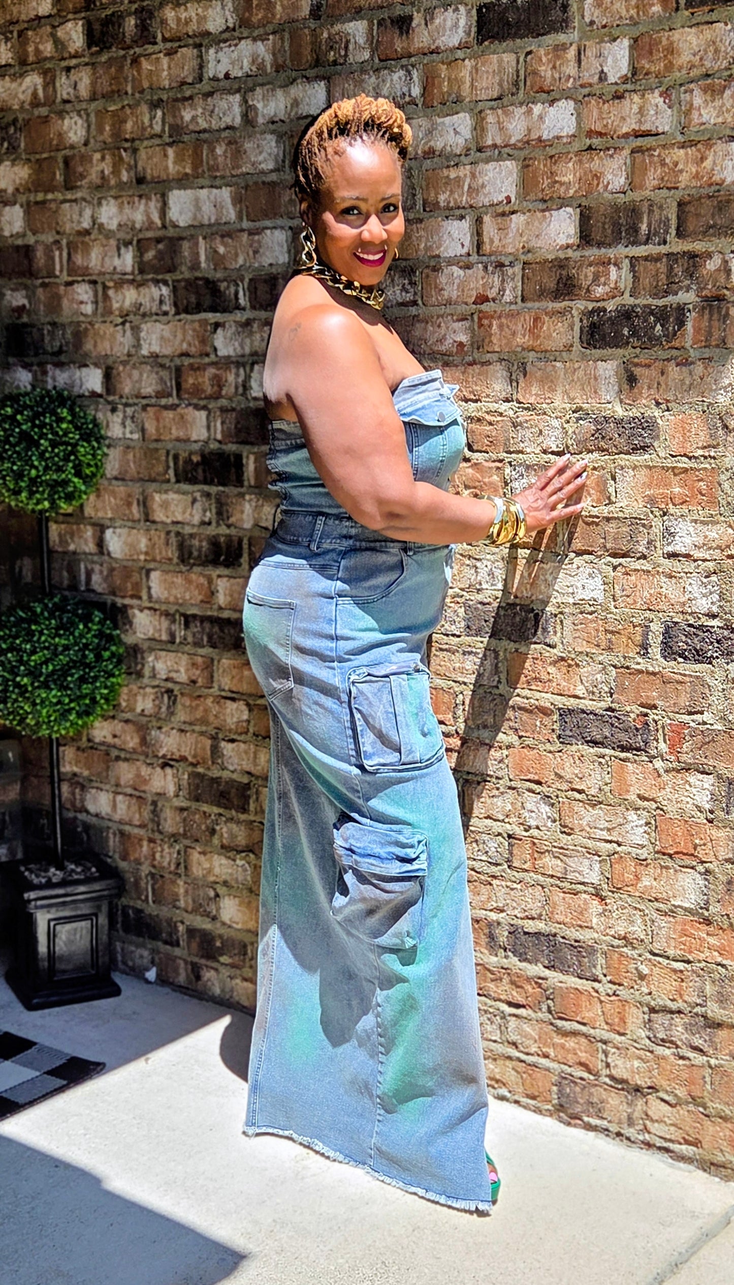 Cargo Denim Dress