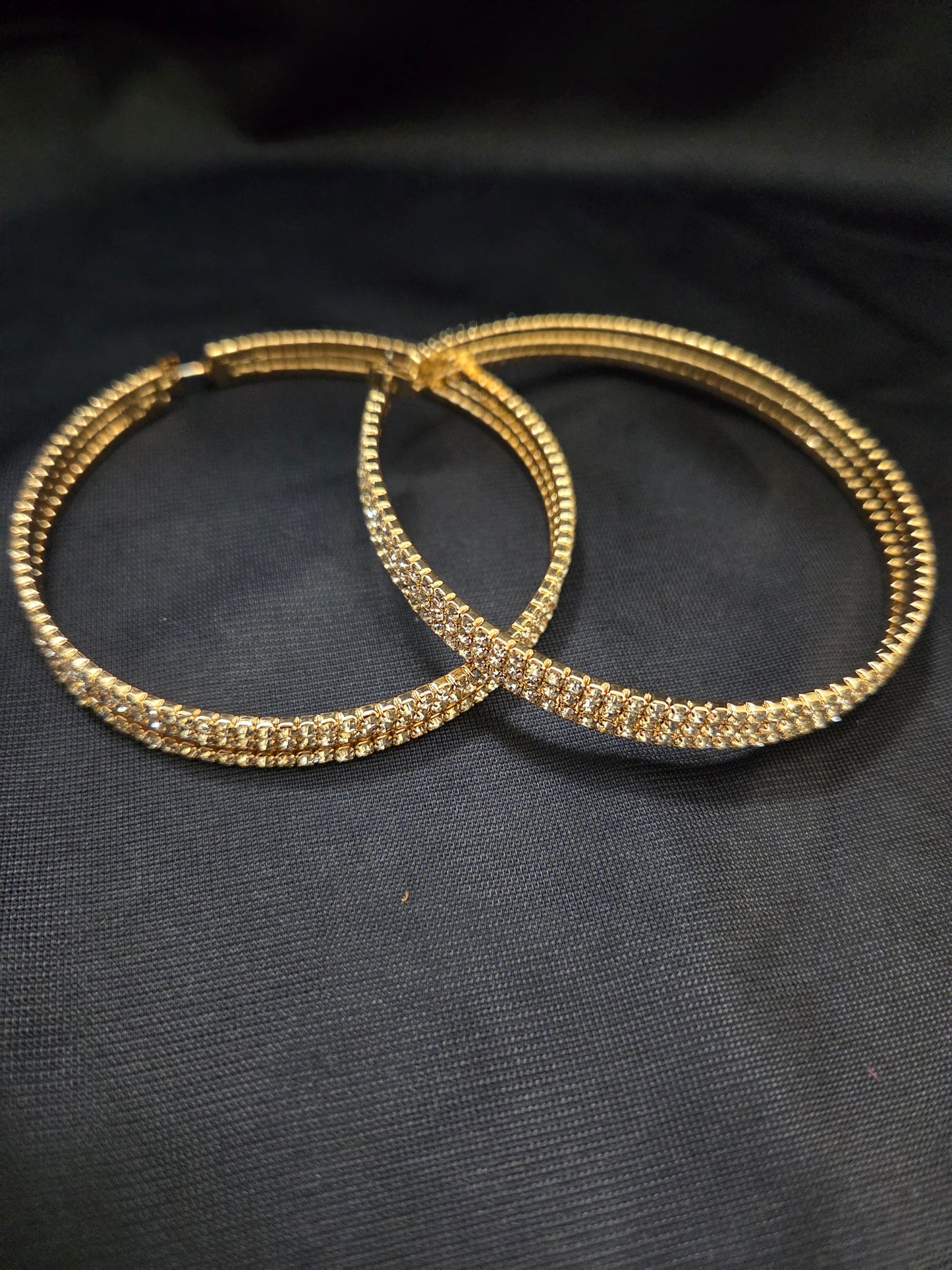 Crystal 3 Layer Hoops