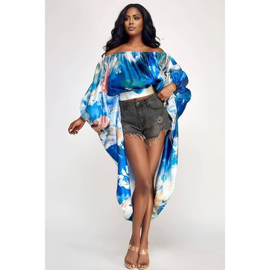 Plus Cascade Afternoon Satin Top