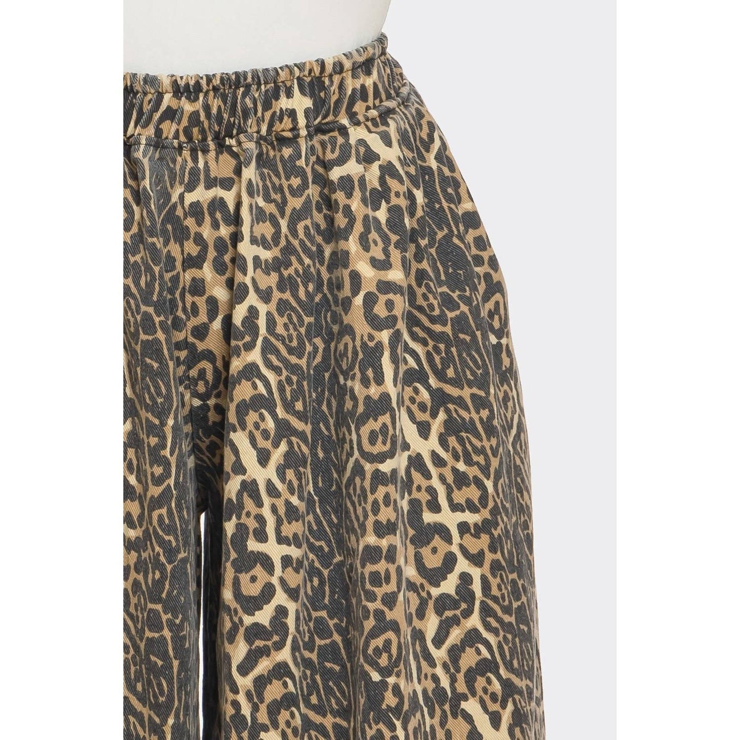 Wide Leg Leopard Print Pants