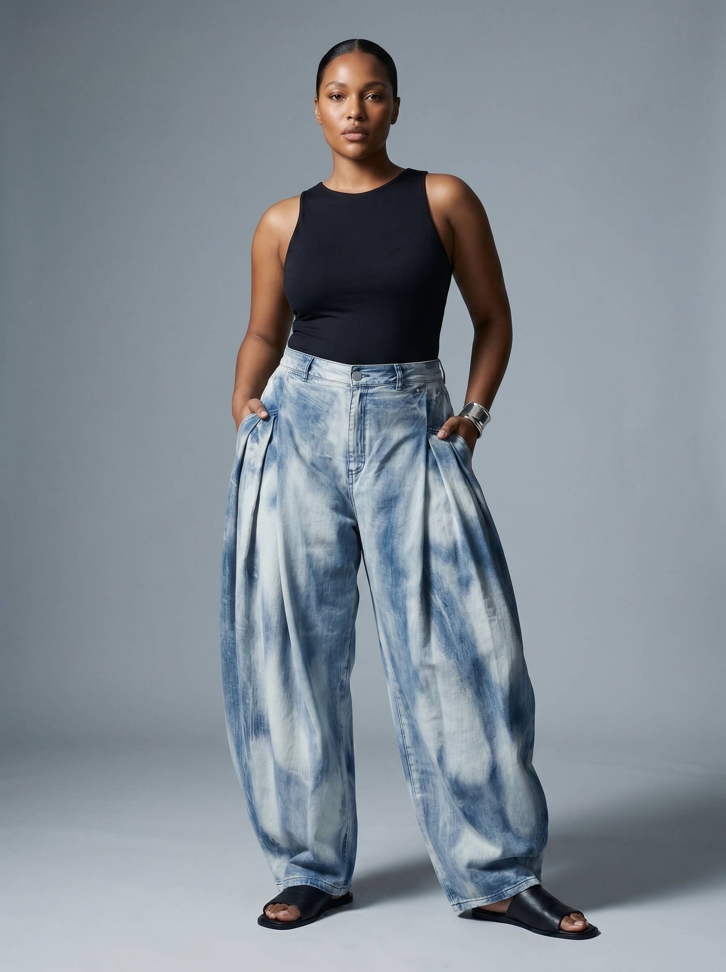 Voluminous Tie-Dye Pants