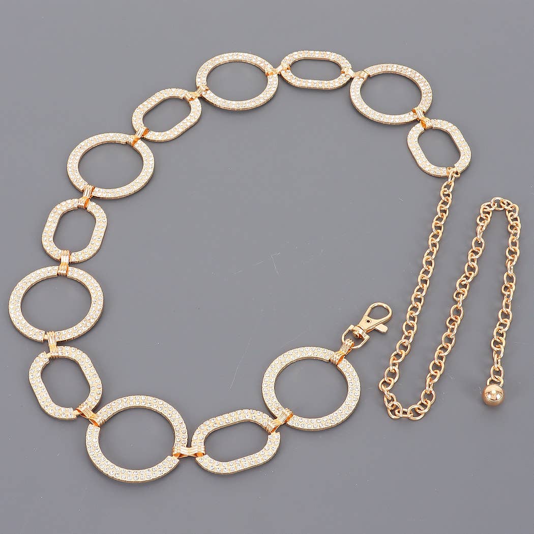Rhinestone Chain Belt