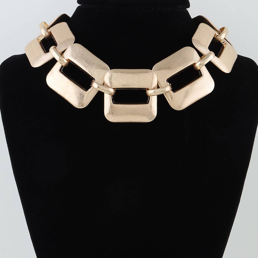 Wide Statement Link Chain Necklace