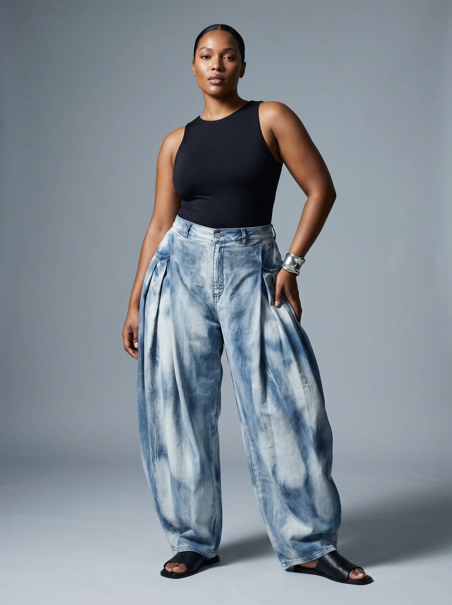 Voluminous Tie-Dye Pants