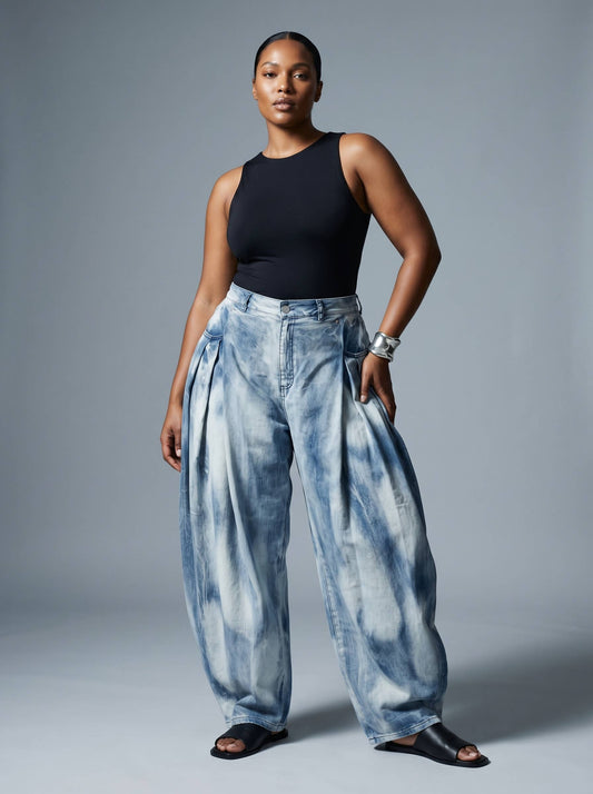 Voluminous Tie-Dye Pants