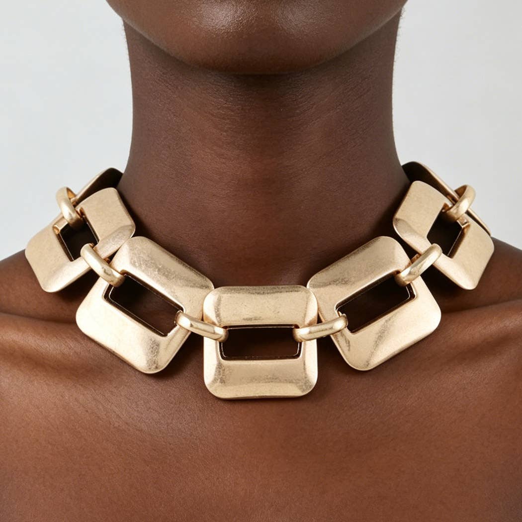 Wide Statement Link Chain Necklace