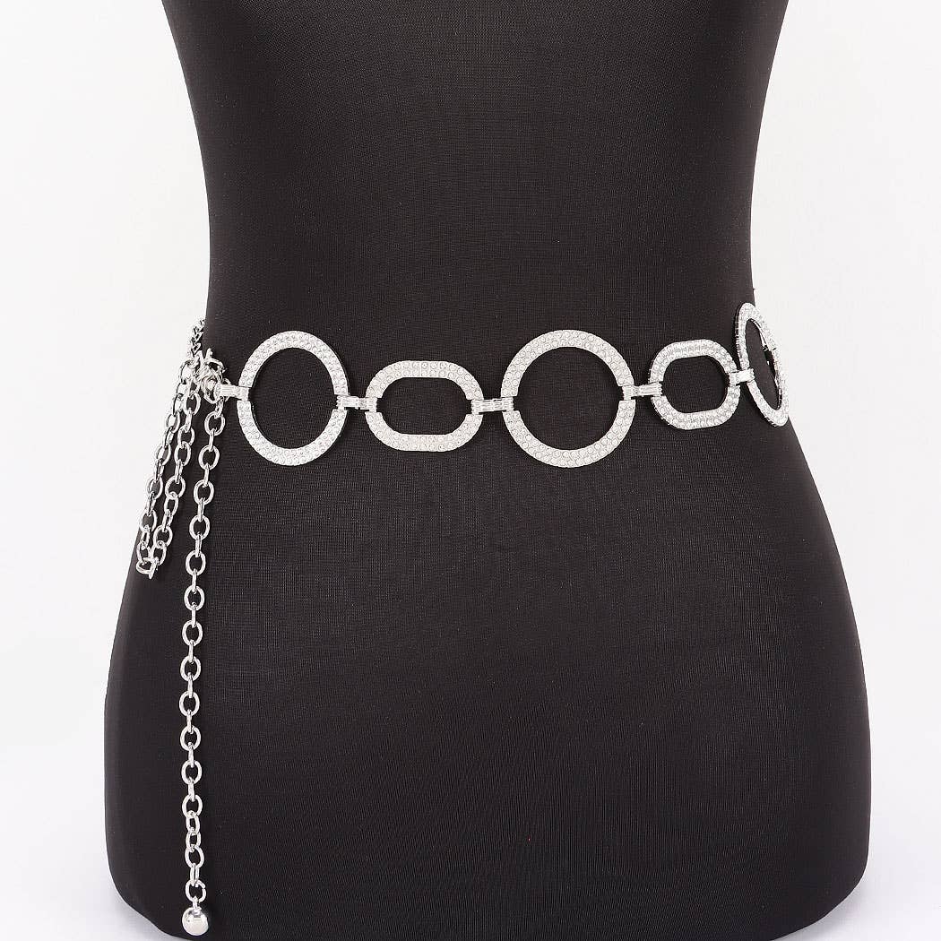 Rhinestone Chain Belt