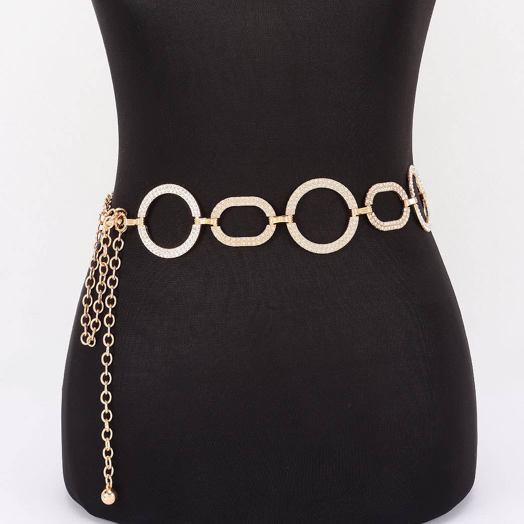 Rhinestone Chain Belt
