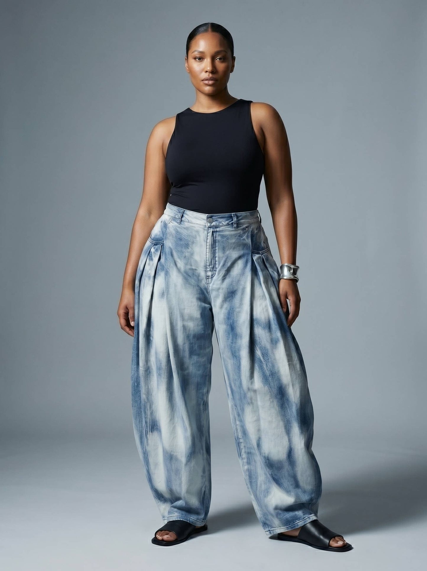 Voluminous Tie-Dye Pants