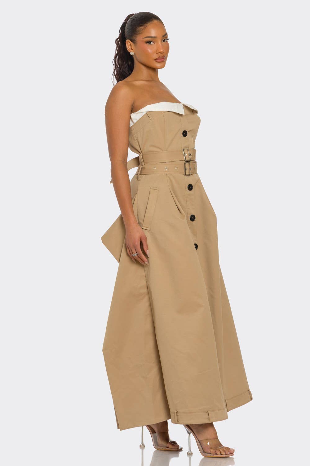 Chic Trench Maxi Dress