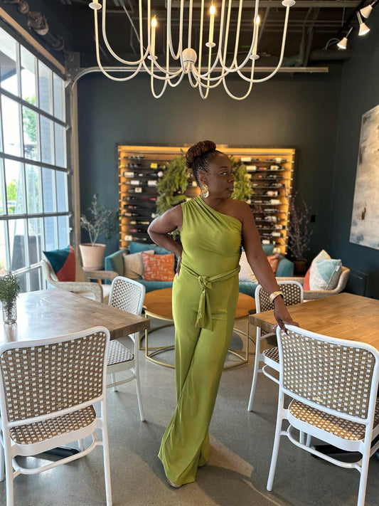 One Shoulder Jumpsuit