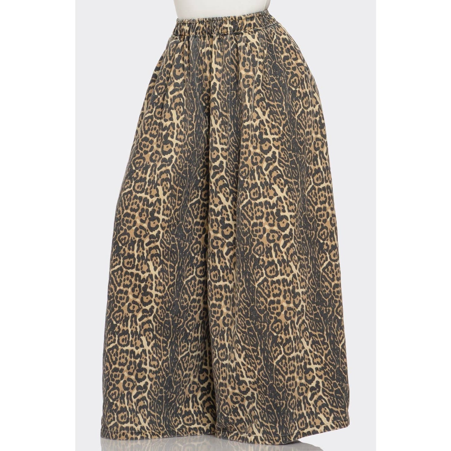 Wide Leg Leopard Print Pants