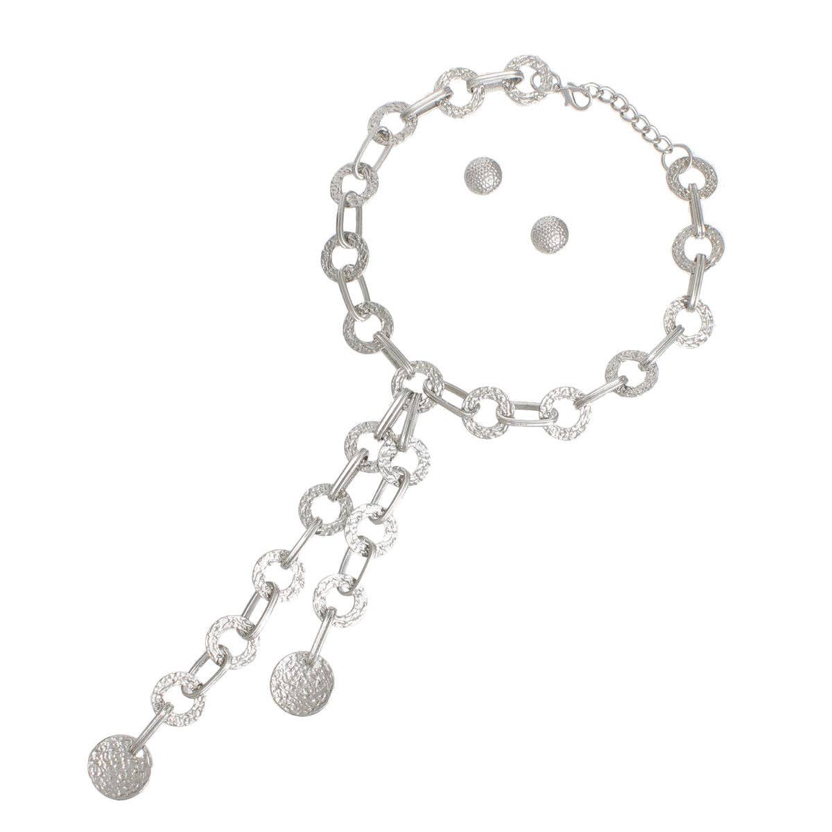 Chain Necklace Silver Long Y Necklace for Women