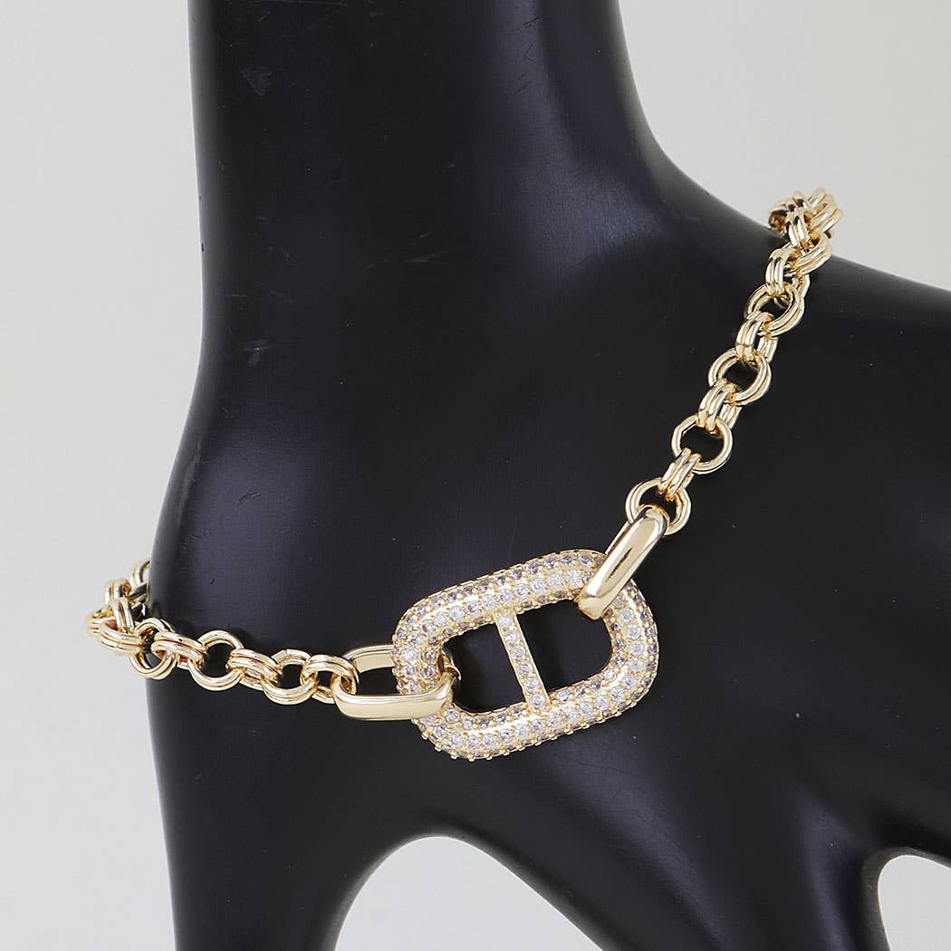 Bejeweled Mariner Chain Bracelet