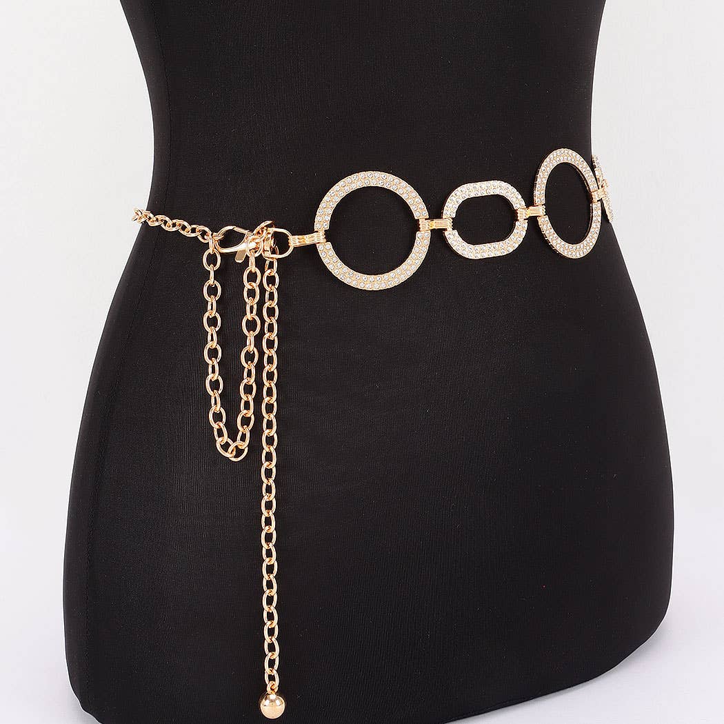 Rhinestone Chain Belt