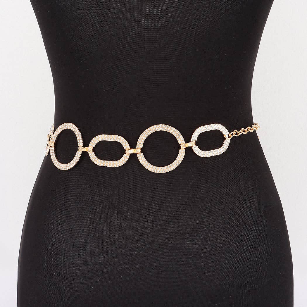 Rhinestone Chain Belt