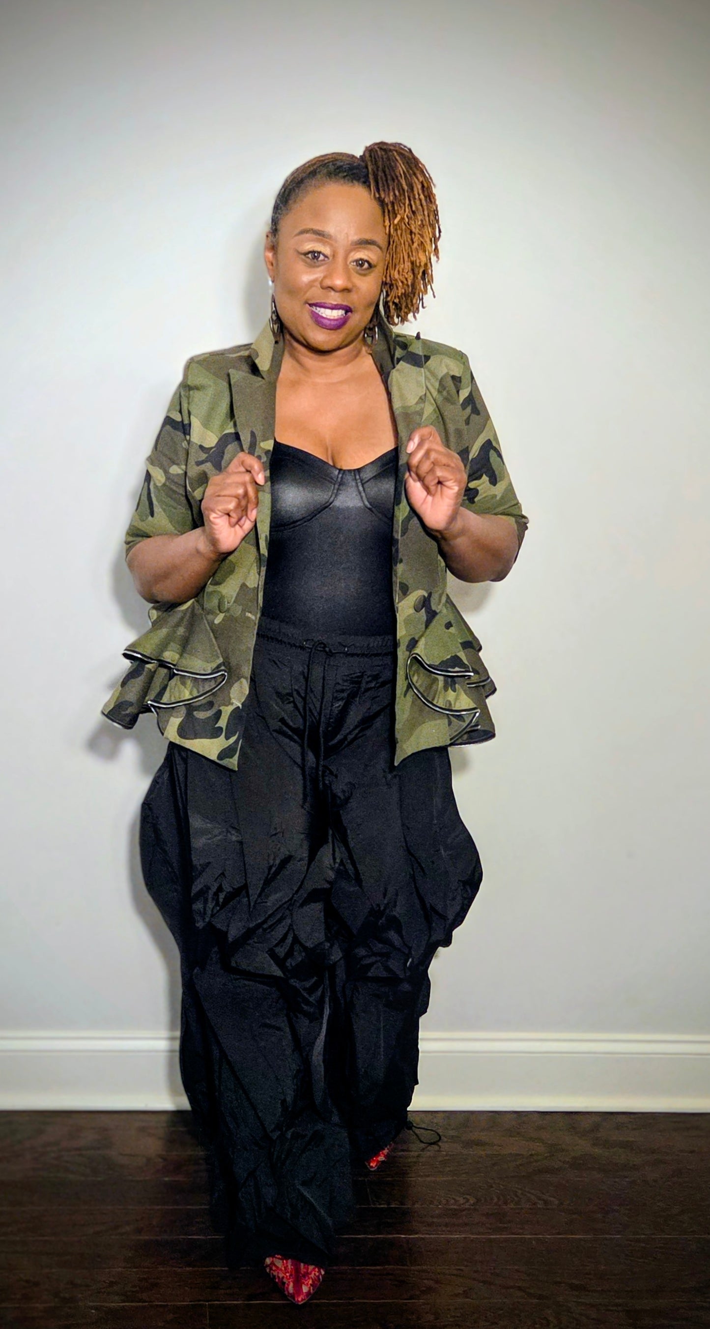 Wide Leg Ruffle Jogger Pants