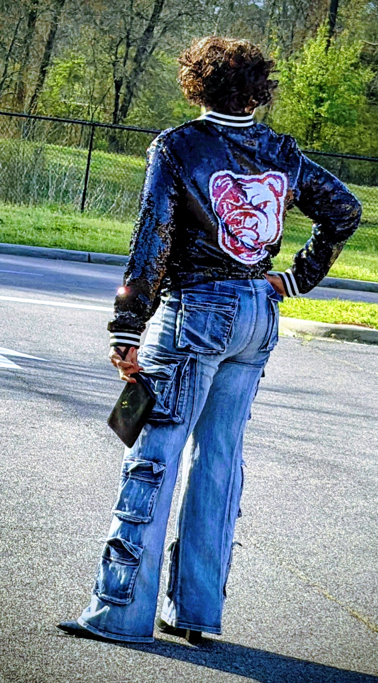 HIGH RISED CARGO JEANS
