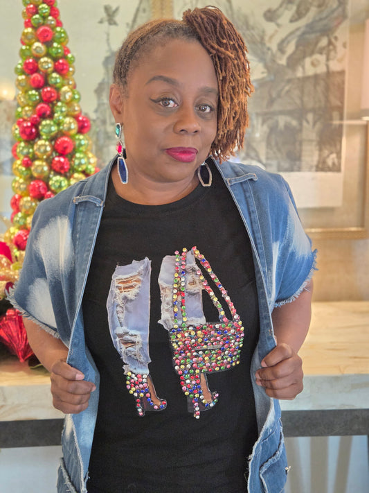 Denim and Bling Tshirt