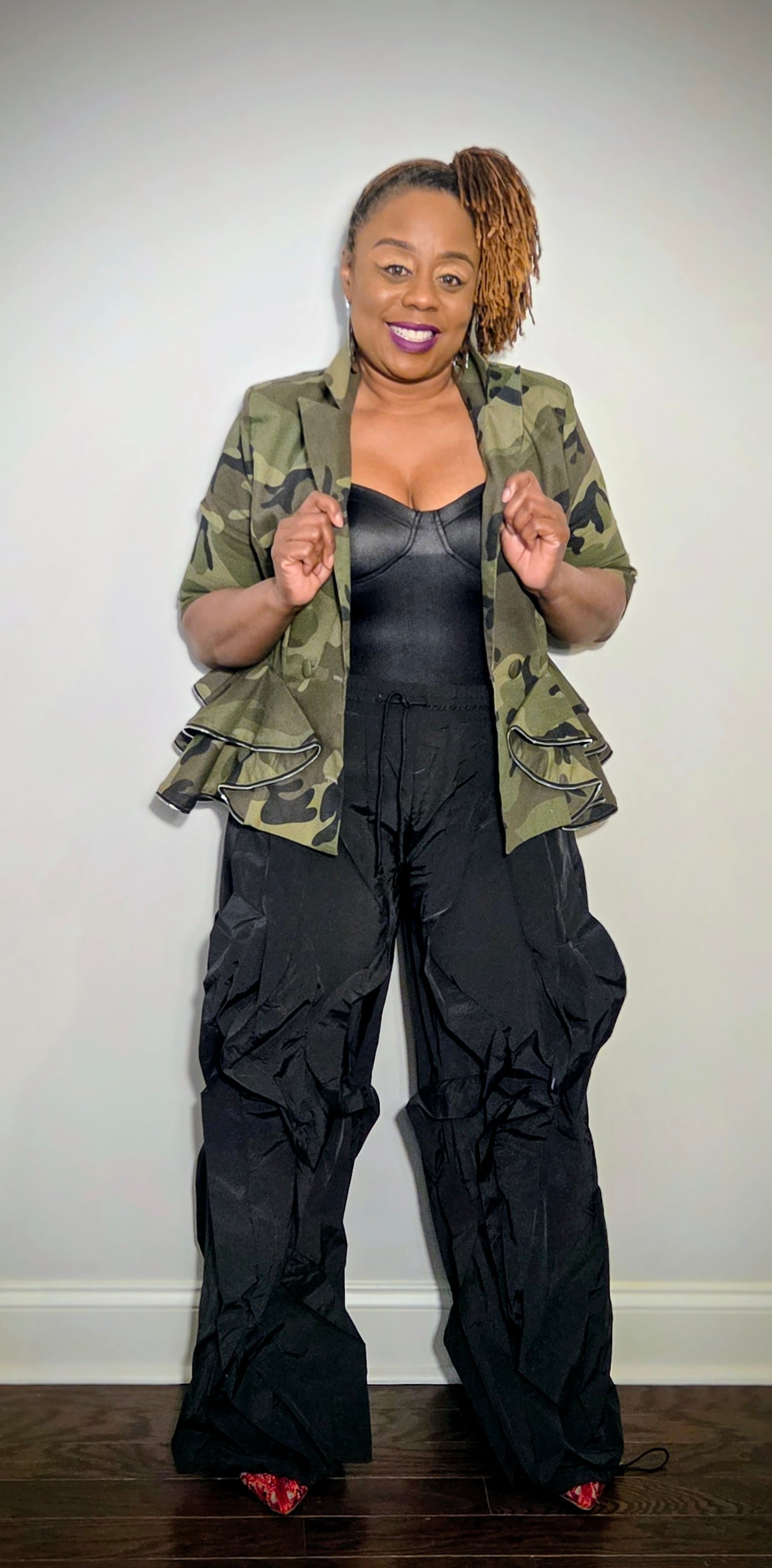 Wide Leg Ruffle Jogger Pants