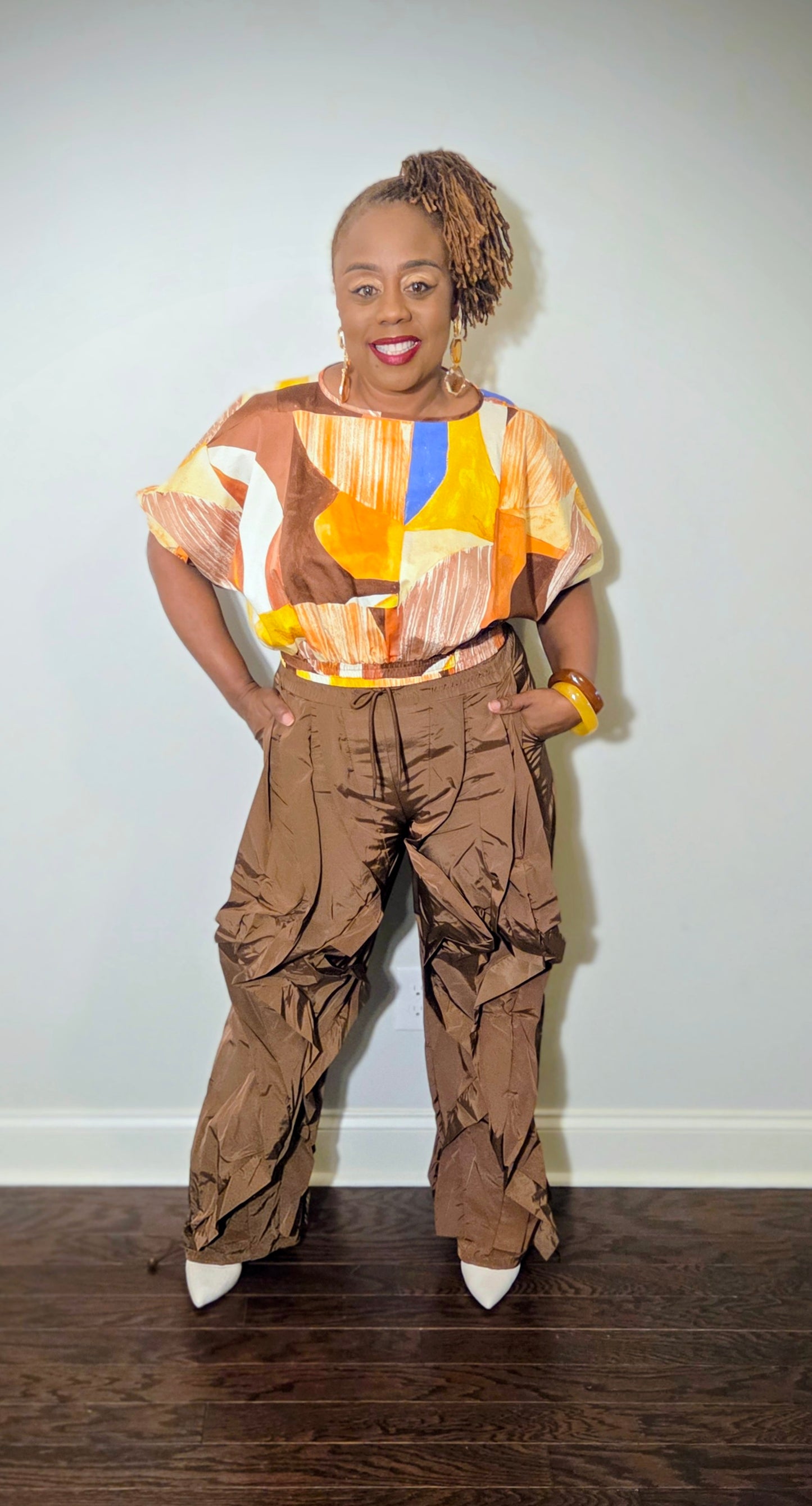 Wide Leg Ruffle Jogger Pants