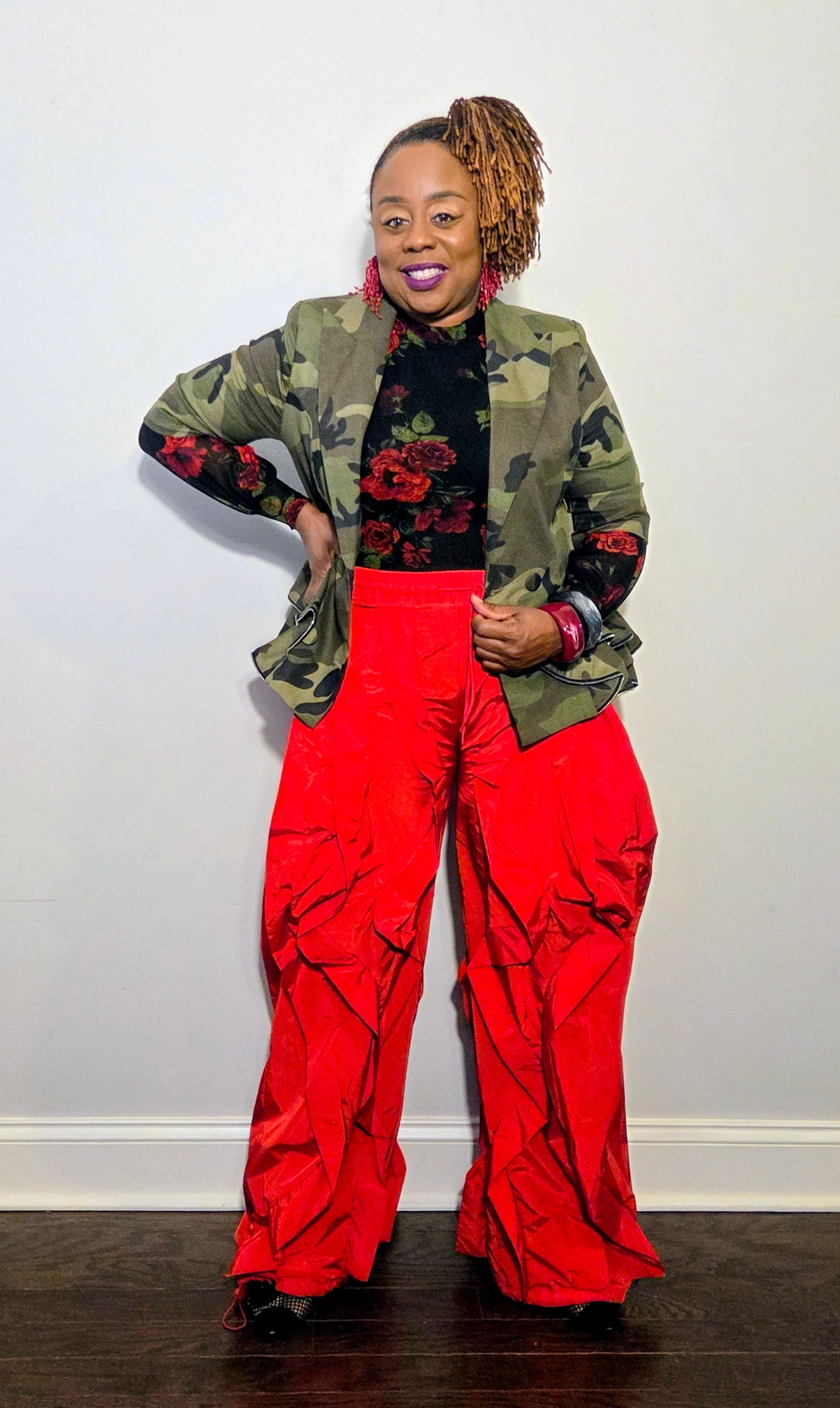 Wide Leg Ruffle Jogger Pants