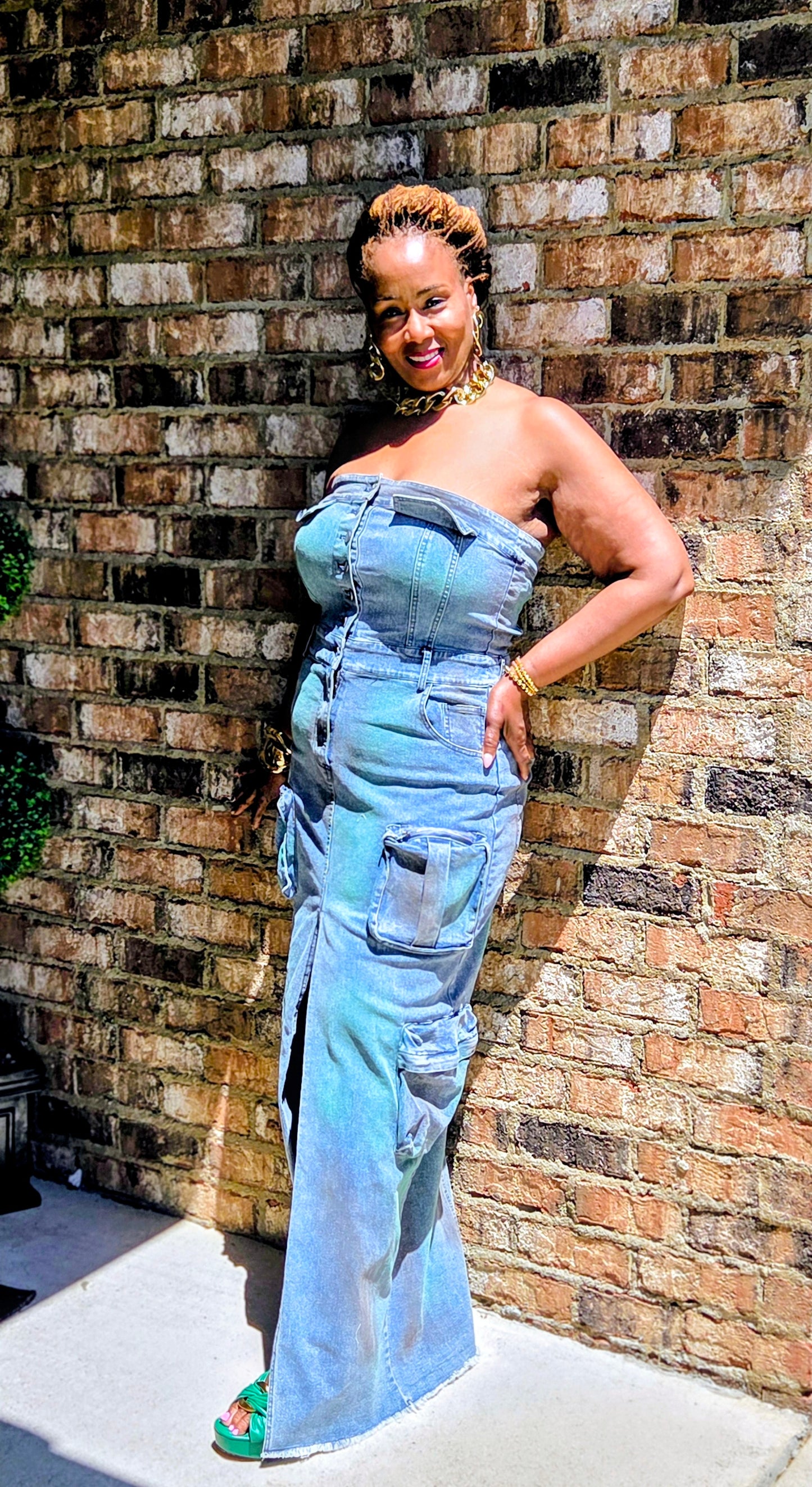 Cargo Denim Dress