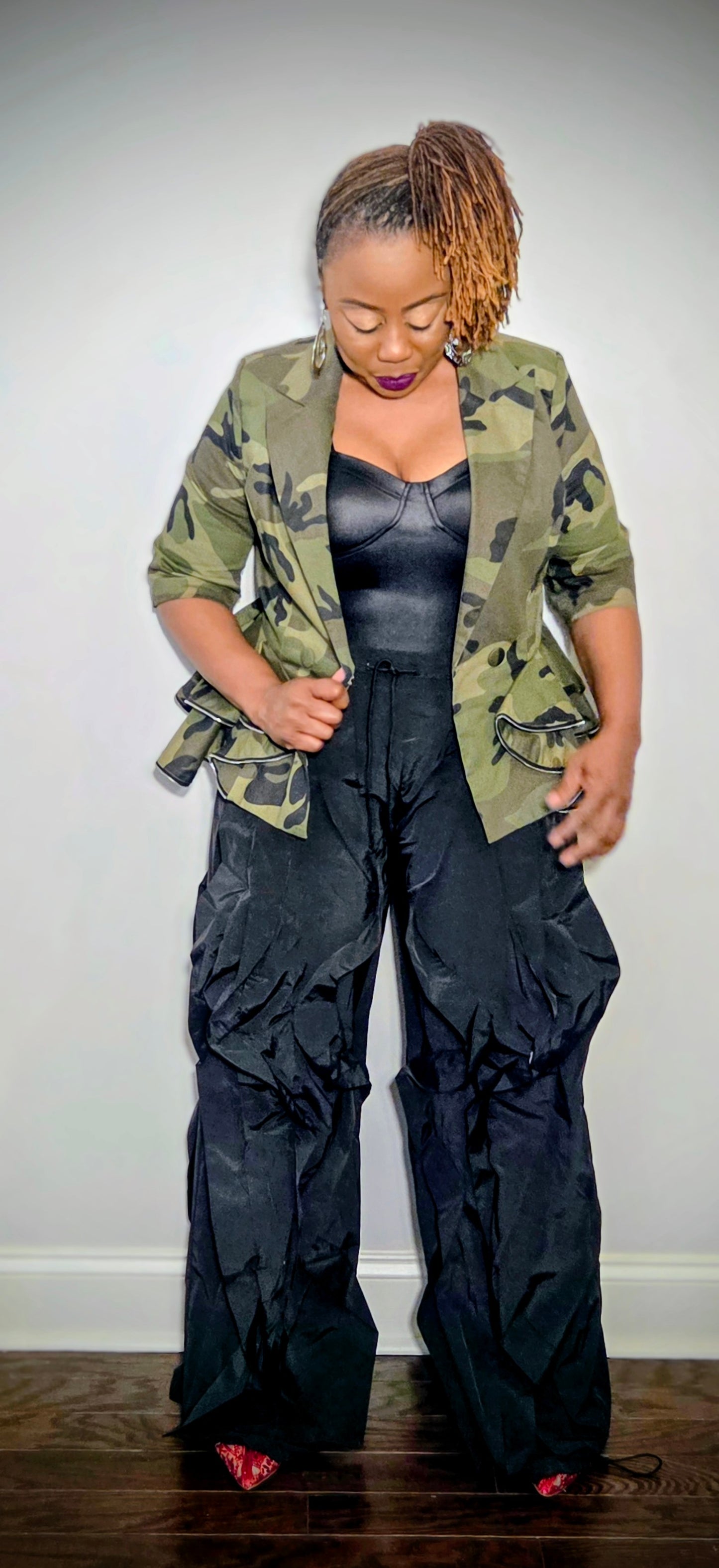 Wide Leg Ruffle Jogger Pants