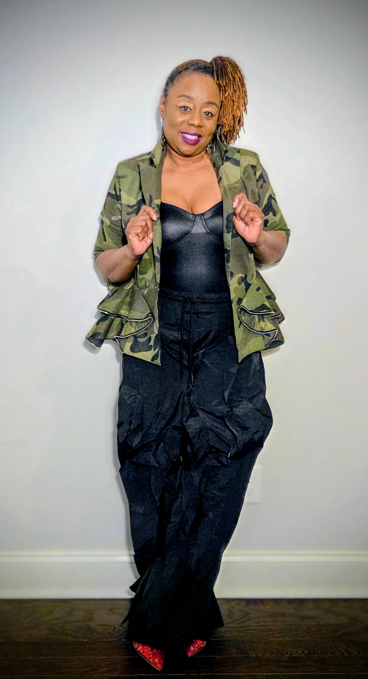 Wide Leg Ruffle Jogger Pants