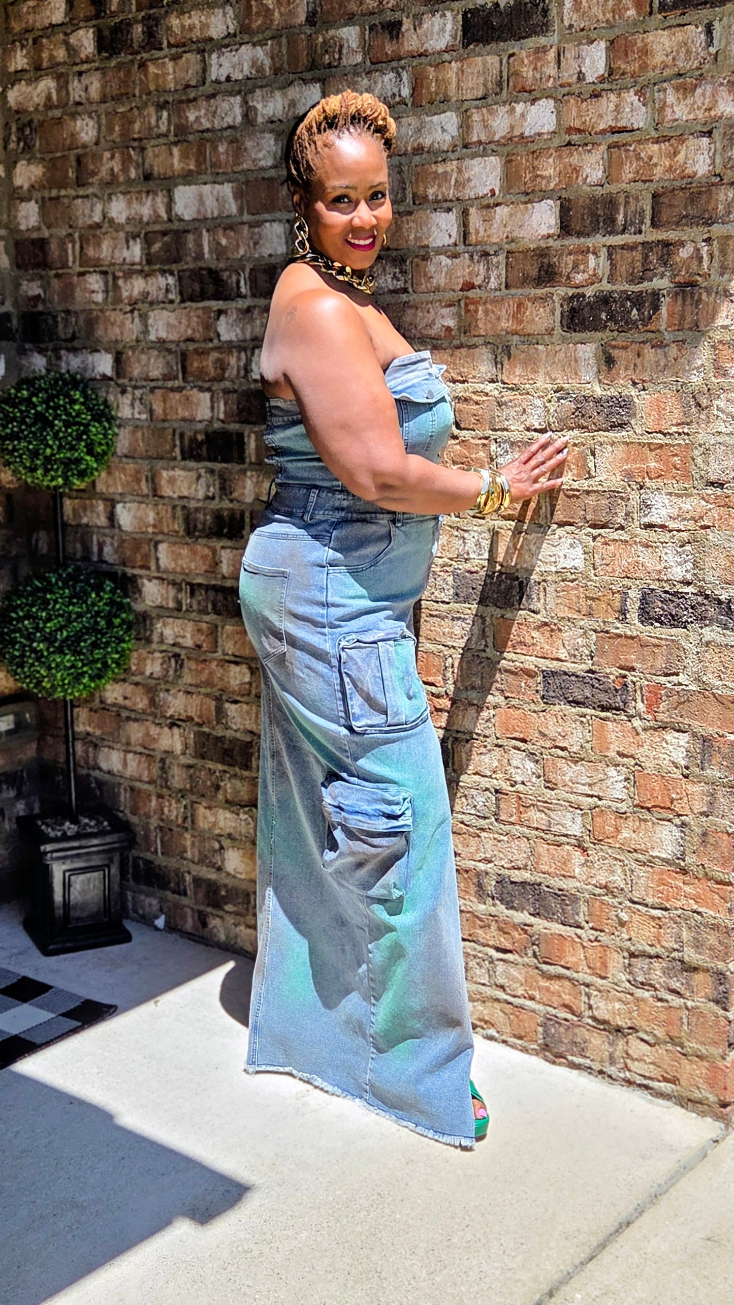 Cargo Denim Dress