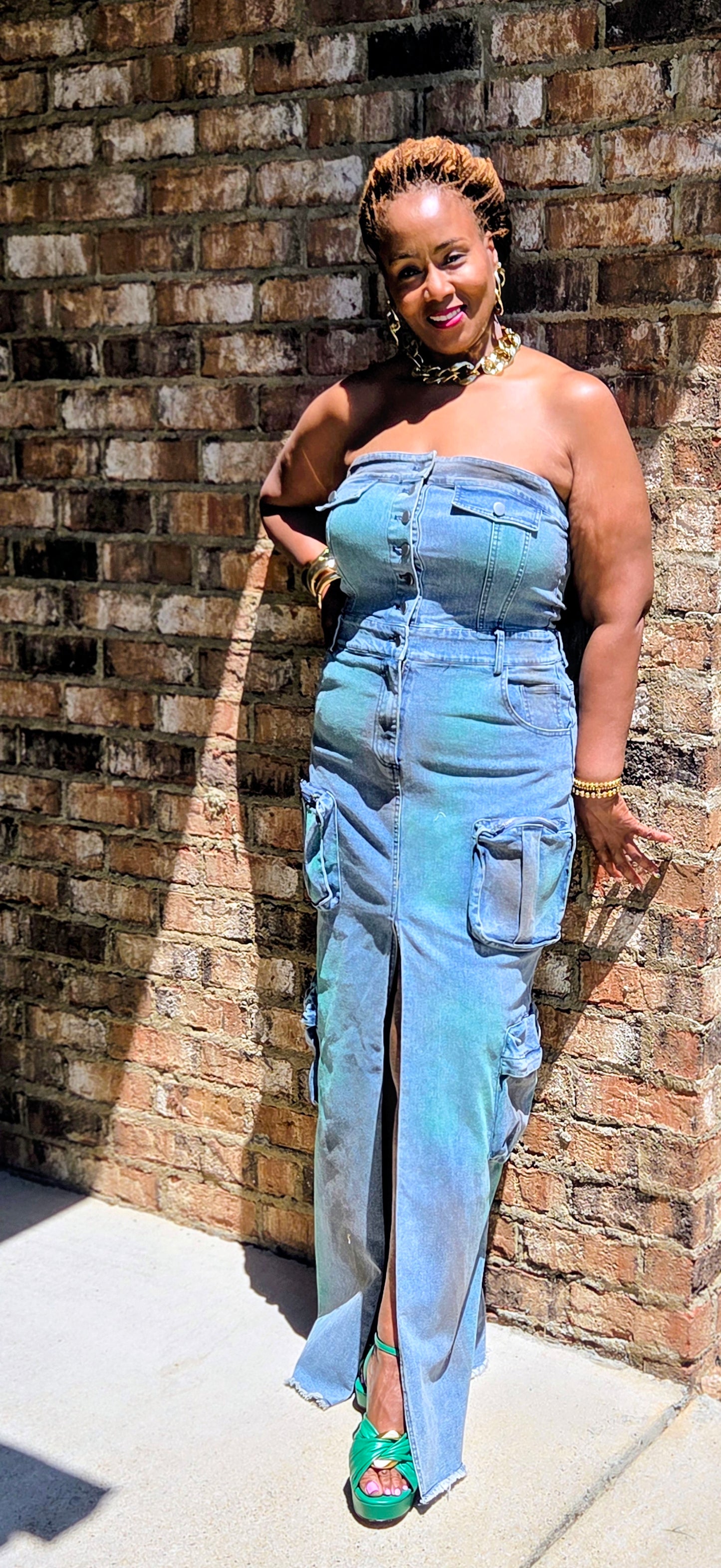 Cargo Denim Dress