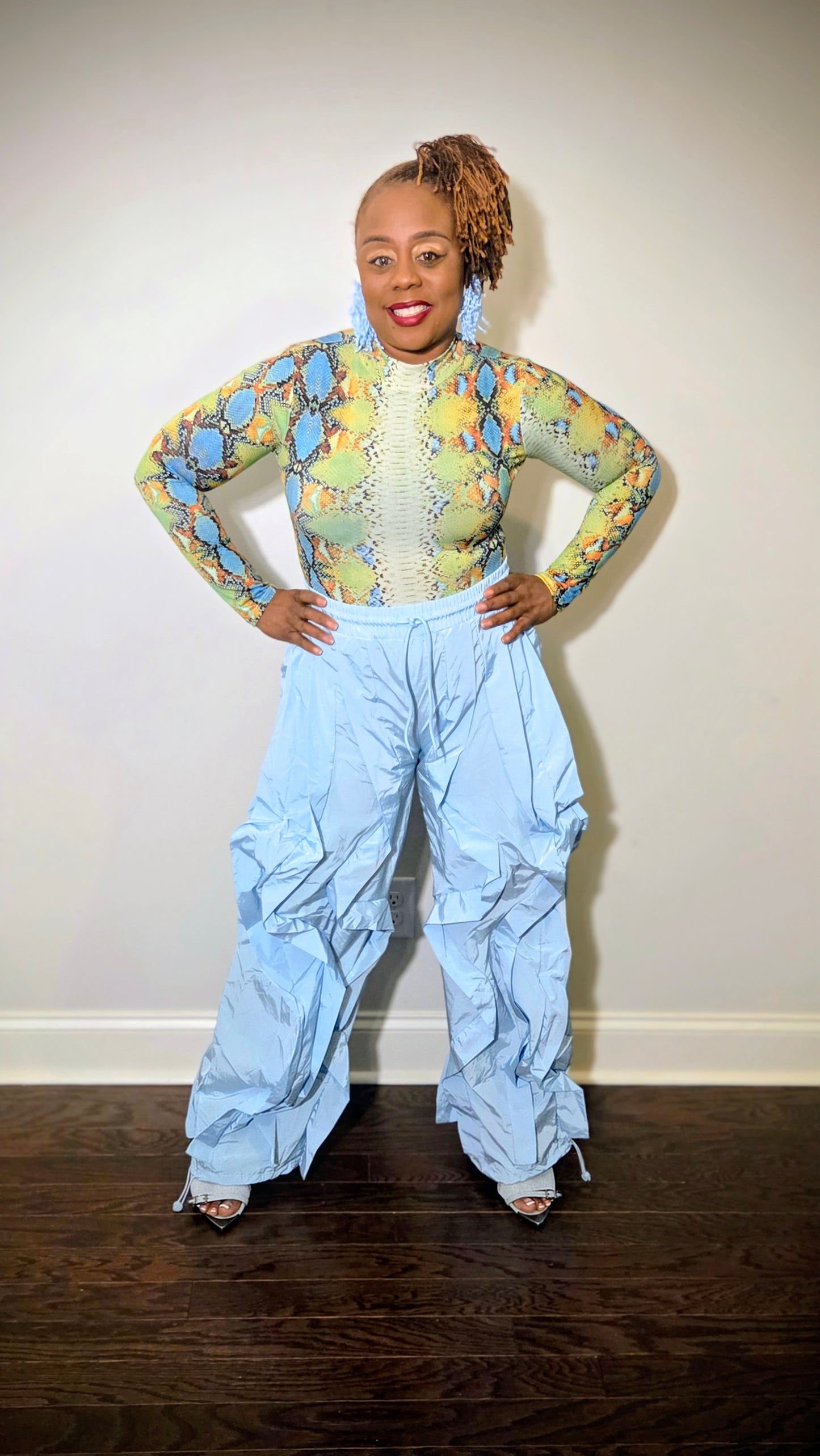 Wide Leg Ruffle Jogger Pants