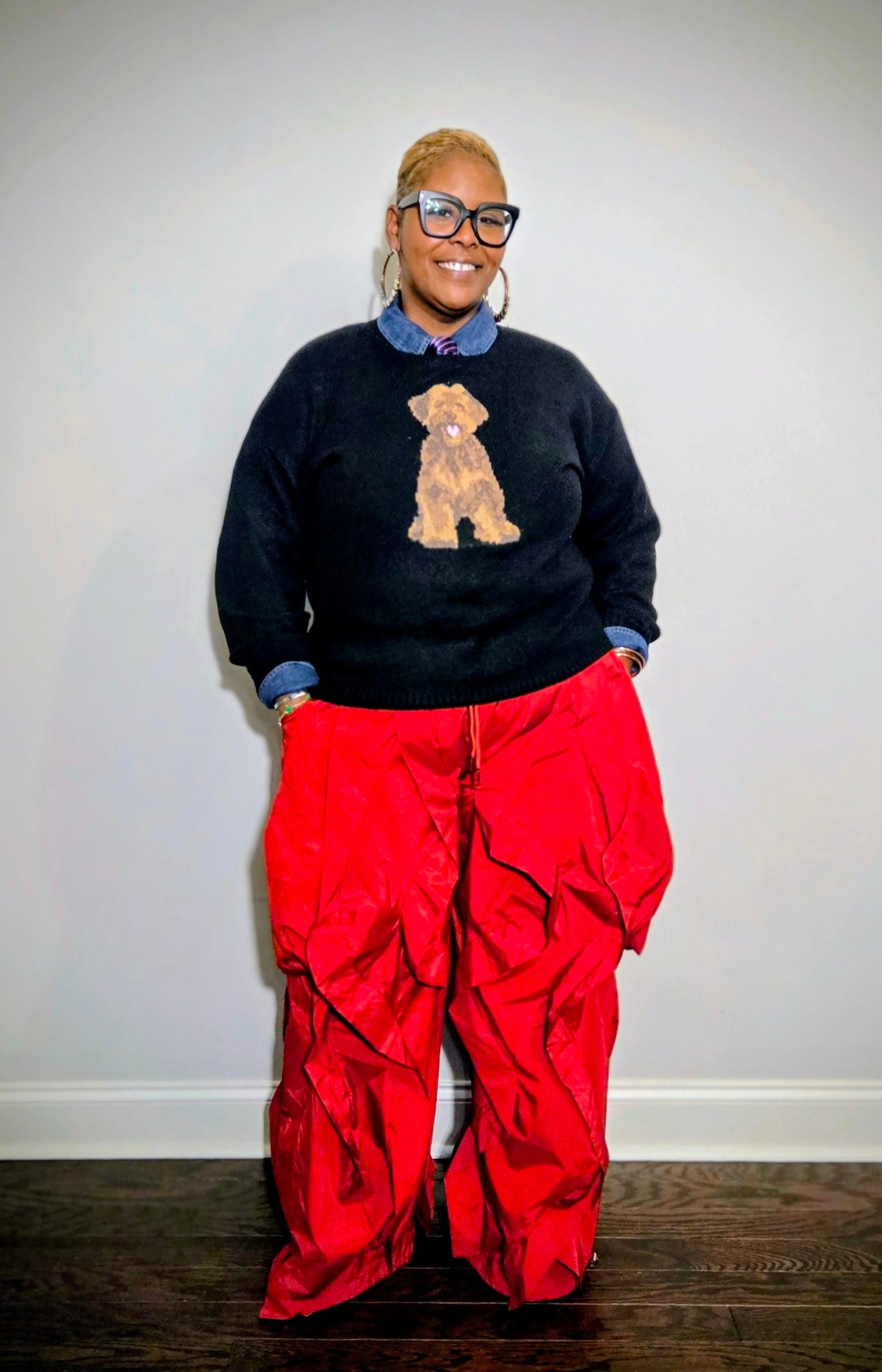 Plus Oversized Wide Leg Ruffle Jogger Pants