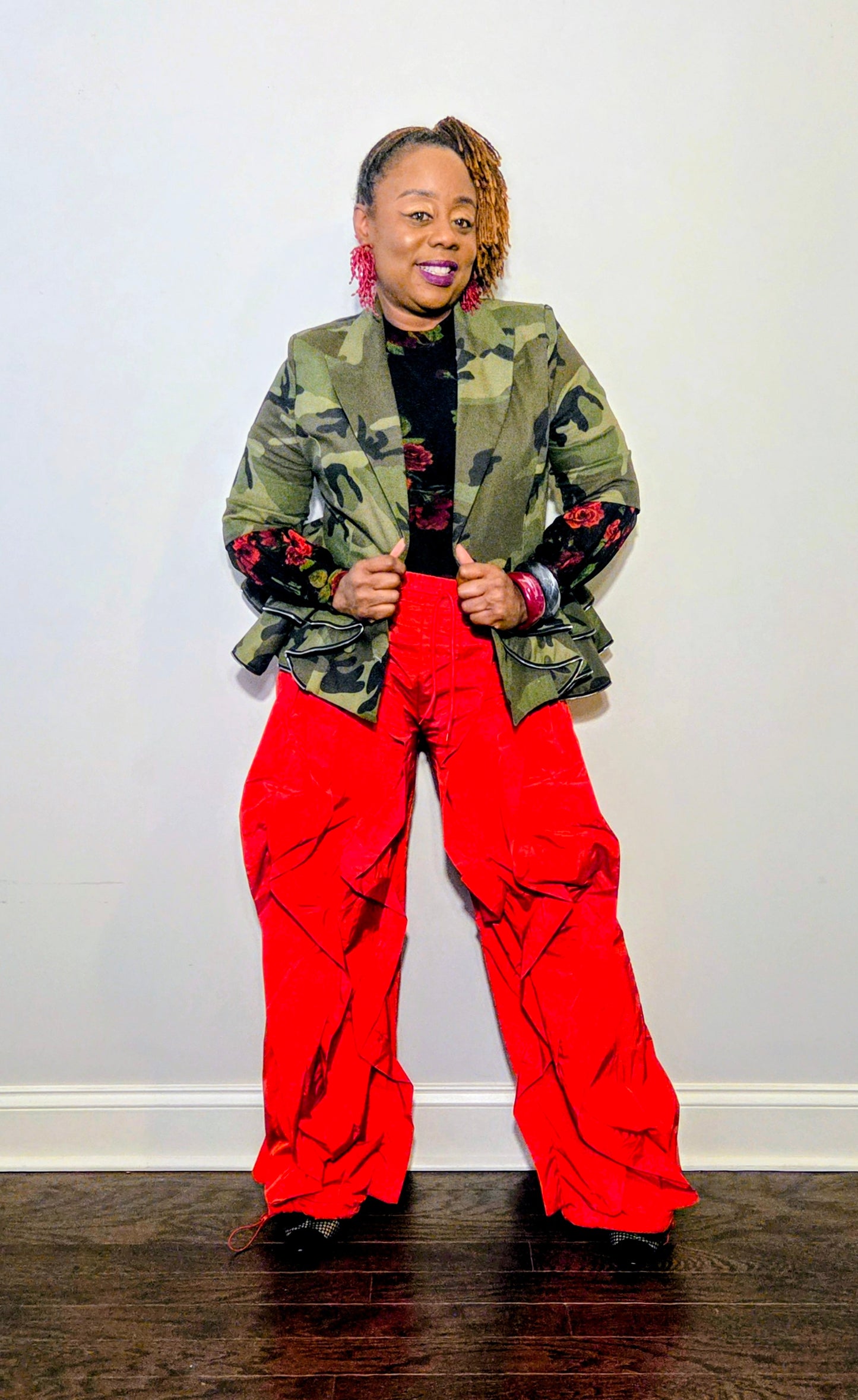 Wide Leg Ruffle Jogger Pants