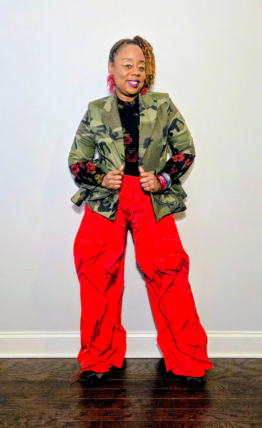 Wide Leg Ruffle Jogger Pants